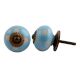Turquoise Polka Dot Ceramic Wardrobe Knob